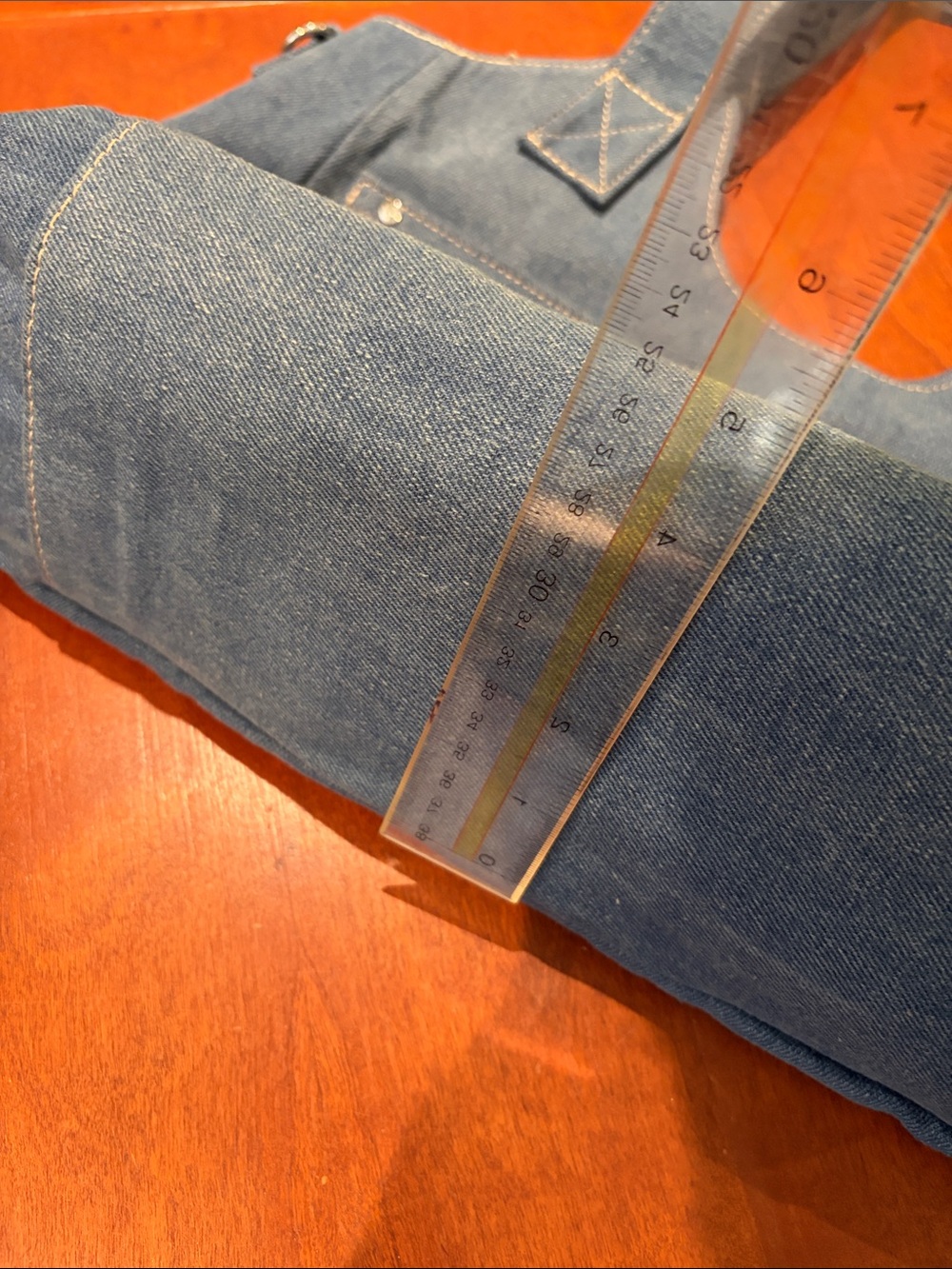 True Religion Denim Tote with embroidered pockets with zips - Picture 9 of 14
